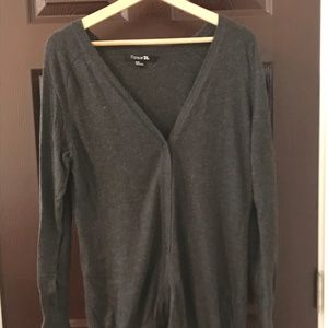 Medium Long Black Cardigan